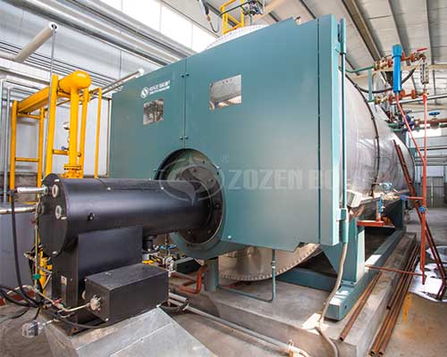 Condensing steam boiler