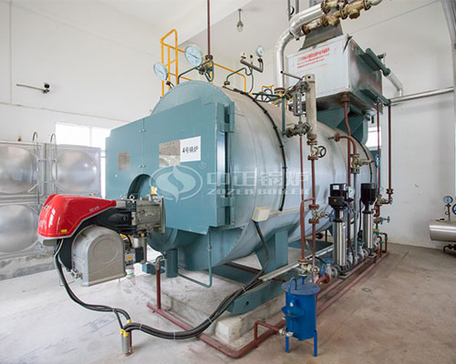 Oil fired steam boiler