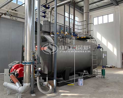 Condensing steam boiler supply