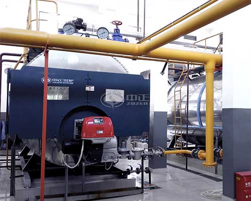 Horizontal oil fired boiler