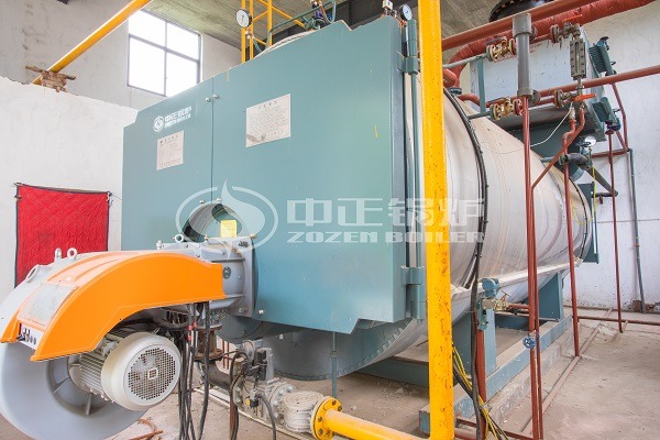 Gas fired steam boiler