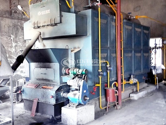 Wood fired steam boiler