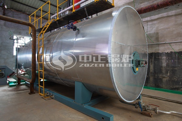 Three return steam boiler