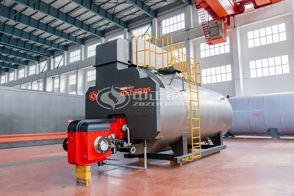 Oil fired steam boiler